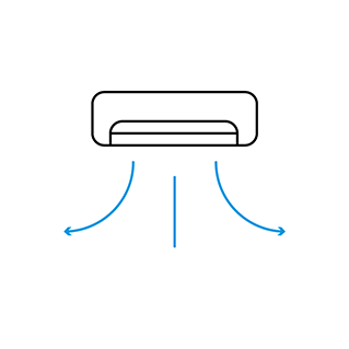 Horizontal auto swing Horizontal auto swing